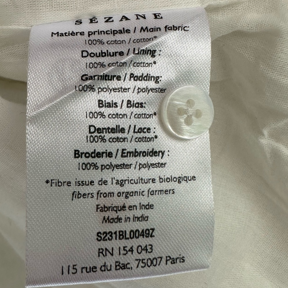 Sézane Axel blouse jacket X SEA NY Patchwork - Picture 6 of 7